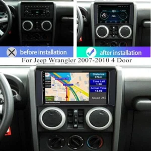 For 2007-2010 Jeep Wrangler 4 Door Stereo Radio 9'' Android 10.1 GPS Navigation - Picture 1 of 12
