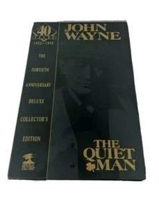JOHN WAYNE THE QUIET MAN FORTIETH ANNIV. DELUXE COLLECTORS ED. VHS  The Duke - Picture 1 of 2