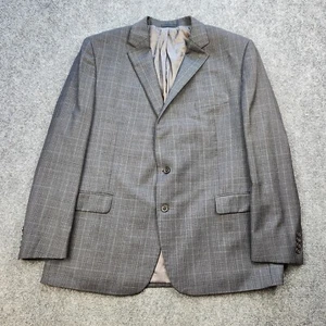 Lauren Ralph Lauren Blazer Mens 48L Gray Wool Plaid Sports Coat Suit Jacket - Picture 1 of 8