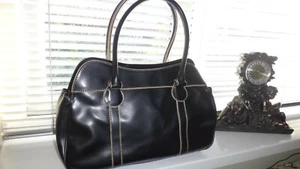 Elizabeth Arden Black Faux Leather Large Shoulder, Tote Bag - Picture 1 of 12