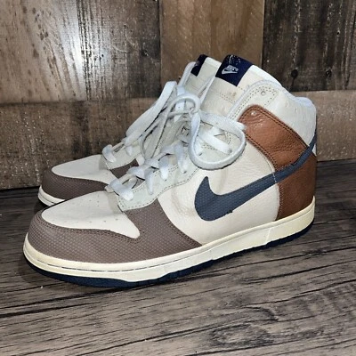 Size 9.5 - Nike Dunk High Premium Brown Used Rare Authentic - Image 1 of 4