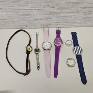 Lot 7 vintage Watches Womens w/Bands All working New Batteries & 2 no bands READ - Picture 1 of 6