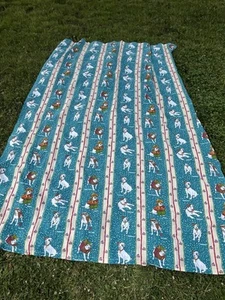 Vtg Wishbone dog jack Russell Terrier Twin fitted Bed sheet Flat And Pillowcase - Picture 1 of 5