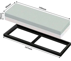 Piedra de afilar cuchillo profesional de doble cara 400/1000 con base de goma - Imagen 1 de 5