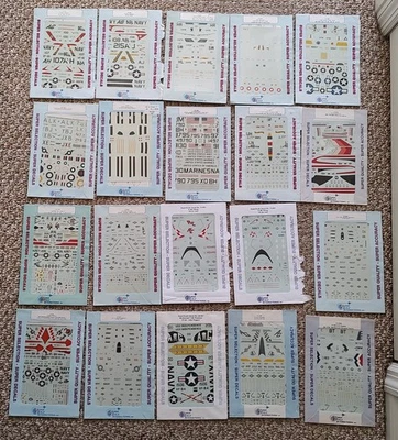 LOTE DE 20 JUEGOS HOJA CALCOMANÍA INTERNACIONAL SUPER ESCALA 1/72 F-16 DEMON TOMCAT Foto 1 de 4