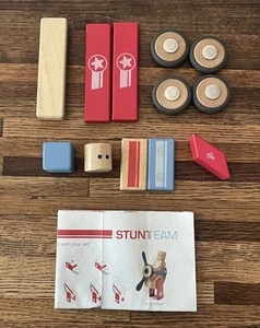 tegu magnetic wooden blocks Stunt Team Daredevil 12 Pieces Retired New - Picture 1 of 4