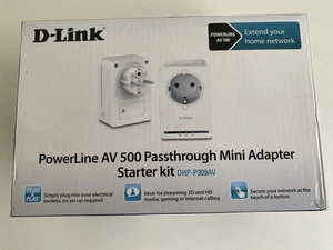 Powerline AV 500 Passthrough Mini Adaptor Starter Kit - DHP- P309AV with All👌 - Imagen 1 de 6