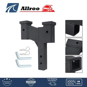 W/ 2 Inch & 6 Inch Rise Or Drop Trailer Dual Hitch Extender For 2 Inch Receiver - Picture 1 of 15