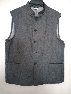 Chaleco Firenze Uomo Denim Negro Hombre Hecho en Italia Talla 50/Mediano Foto 1 de 4