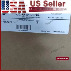 New Factory Sealed Allen-Bradley 1756-PA75 ControlLogix AC Power Supply 1756PA75 - Picture 1 of 5