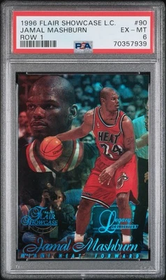 Jamal Mashburn 1996-97 Flair Showcase Fila 1 Colección Legacy 135/150 PSA 6 Foto 1 de 3