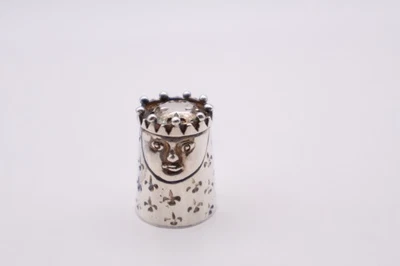 Vintage Sterling Silver Novelty King Thimble Hallmarked London 1984 - Image 1 of 4
