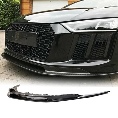 For Audi R8 V10 Gen 2 2016-19 Dry Carbon Fiber Front Bumper Lip Spoiler Splitter - Image 1 of 4