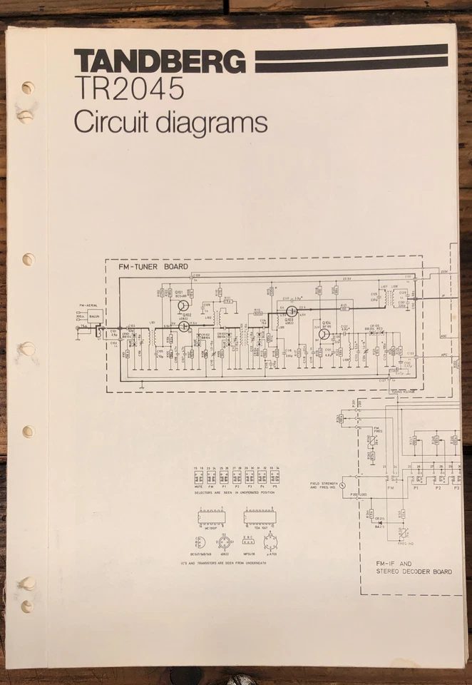 Diagramas de circuito receptor Tandberg TR-2045 TR2045 *Original* Foto 1 de 1