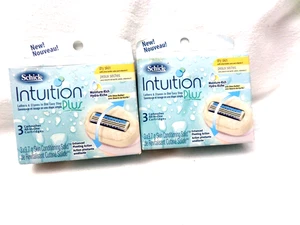 Schick Intuition Plus Dry (3) Sensitive Skin (3) Razor Refill lot 6 Cartridges - Picture 1 of 4