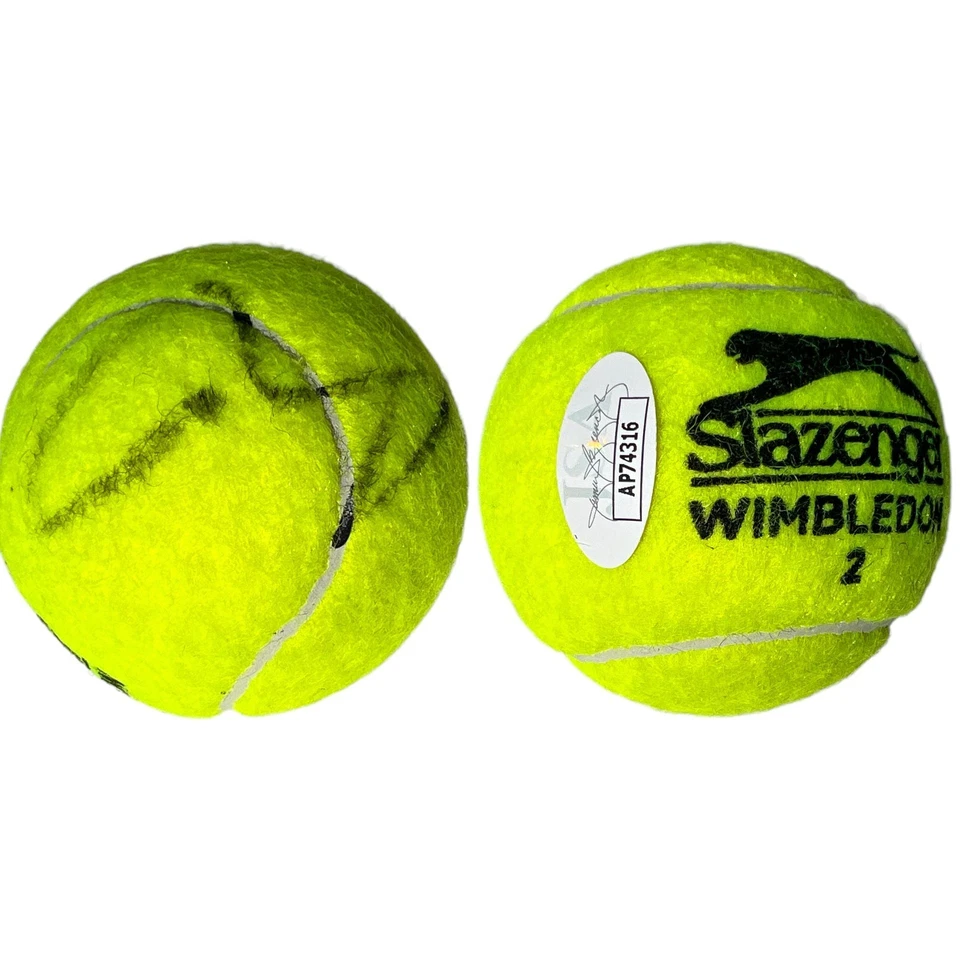 PELOTA DE TENIS WIMBLEDON AUTOGRAFIADA FIRMADA POR ANDY MURRAY JSA Foto 1 de 2