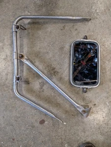 Vintage FORD Truck West Coast Mirror Bracket With Mirror 10" X 6' - Bild 1 von 10
