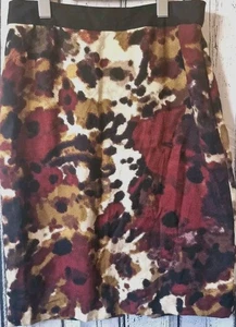 Bleistiftrock Blumenmuster lebendig Größe 12 Büro Arbeitskleidung formell Hochzeit Viskose von M&S  - Bild 1 von 5