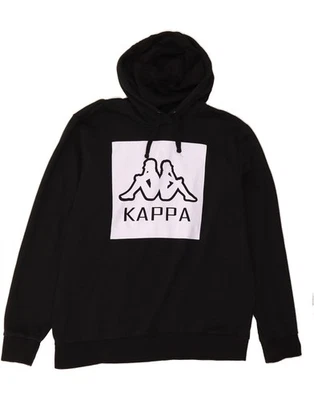 Sudadera con capucha gráfica KAPPA para hombre 2XL algodón negro AT03 Foto 1 de 3