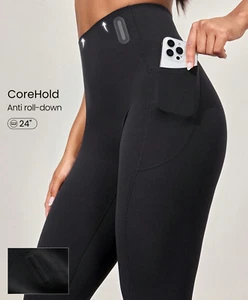 CoreHold FeatherFit™ Sculpt No-Slip Tummy Control Leggings w/ Pockets | Medium - Picture 1 of 21