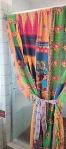 Cortina Kantha India Retazos Cortina Decoración Ventana Multi Algodón Kantha Cortinas - Imagen 1 de 9