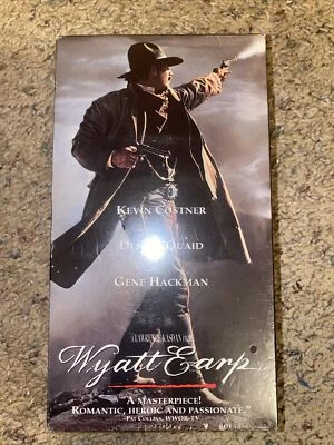 Wyatt Earp (VHS, 1994, 2-Tape Set) Brand New Sealed Warner Home Video Watermark - Image 1 of 4