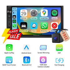 Produktbild - CAM+7 Zoll QLED Touchscreen Doppel 2 DIN Autoradio wireless Android Auto CarPlay