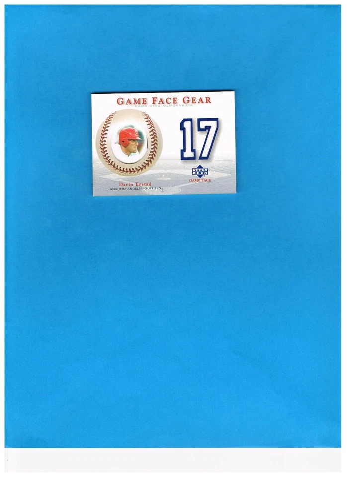2003 Upper Deck Game Face "Game Face Gear" Insert #GG-DE Darin Erstad! Angels - Image 1 of 2