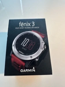 Garmin Fenix 3 Multi-Sport Training GPS Watch - Grey with Red Band NIB OPEN BOX - Picture 1 of 5