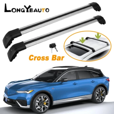 Barra transversal compatible con barras de carga bloqueables para riel de techo Acura ZDX 2024 2 PIEZAS Foto 1 de 4