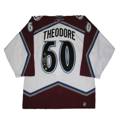 JOSE THEODORE Signed White Colorado Avalanche RBK Jersey - Image 1 of 2