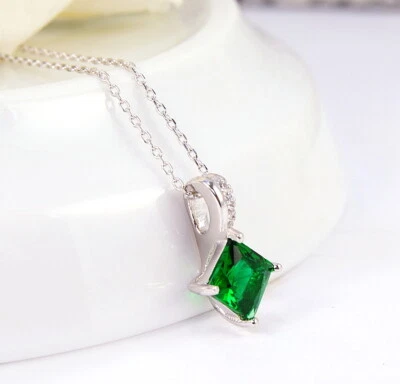  Damenanhänger  Extravagante Anhänger Sterling Silber 925 Emerald +Topas - Bild 1 von 4