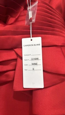Wine colored Cameron Blake mother of the bride dress size 6 NWT  - Imagem 1 de 4