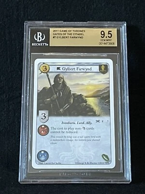 GAME OF THRONES Glybert Farwynd #7 RARE BGS 9.5 GEM MINT 2011 Season 1 - Image 1 of 2