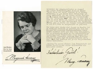 Margarete SEEMANN * Österr. SCHRIFTSTELLERIN * Brief mit Signatur + Broschüre - Bild 1 von 2
