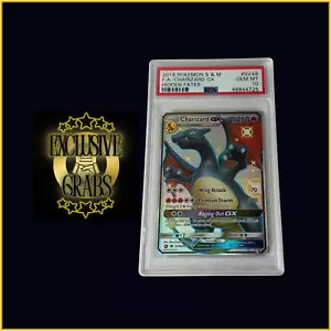 2019 Pokémon Sun & Moon Hidden Fates Shiny Charizard GX #SV49 PSA 10 GEM MINT - Picture 1 of 3