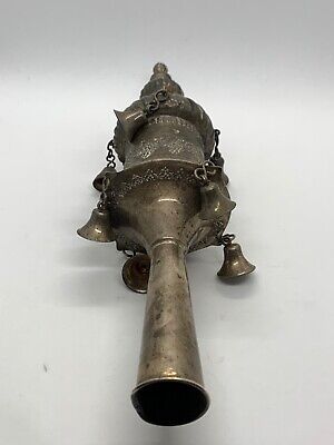 Antique Stamped Silver Hand Bell Rare Handheld Bell Decor Elegant Made Musical • 971.31$