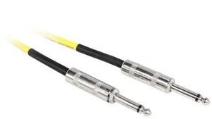 Rockville RCGT3Y 3' 1/4'' TS to 1/4'' TS Instrument Guitar Cable in Yellow - Picture 1 of 2