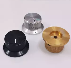 44*25mm Solid Full Aluminum Knobs HiFi Audio AMP DAC Potentiometer 6mm Shaft CNC - Picture 1 of 5