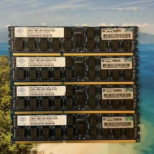 LOT OF 4 Nanya NT8GC72C4NG0NK-CG 8GB 2Rx4 PC3L-10600R Server Memory RAM 32GB - Picture 1 of 5