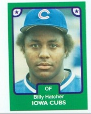 1984 TCMA Iowa Cubs #24 BILLY HATCHER Williams ARIZONA Pre Rookie