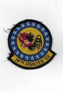 Cloth Patch - 19th Fighter Squadron - 8cm dia. - UK FREEPOST - Picture 1 of 1