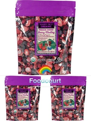 3 Packs Trader Joe's Organic Freeze Dried Berry Medley 1.2 oz Each Pack - Image 1 of 3