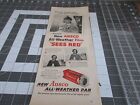1955 Ansco All-Weather Film Ad, "Sees Red" ~ Puppy