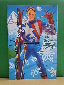 CAPTAIN AMERICA #4F (1:100) LAND SKI CHALET VIRGIN VARIANT (357) - Picture 1 of 2