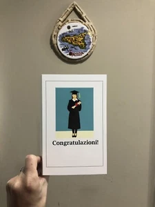 congratulazioni! - Graduation Italian Greeting Card - Picture 1 of 1