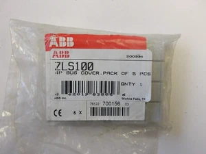 ABB P/N: ZLS100 4 POLE BUSBAR COVER PACK OF 5 COVERS BRAND NEW - Picture 1 of 2