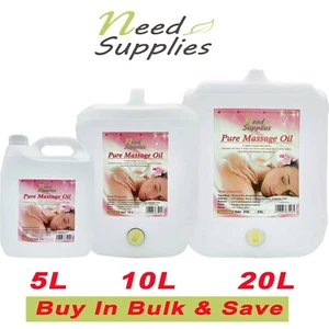 Pure Massage Oil 5,10,20 Litre + Tap, Water Dispersible H2Oil Premium Unscented - Picture 1 of 12