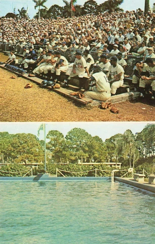 Vero Beach FL Los Angeles Dodgers Training Camp Duo View Postcard Cover