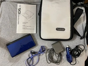 Nintendo DS Lite Handheld Console Cobalt Blue W/ Charger & Case - Picture 1 of 10